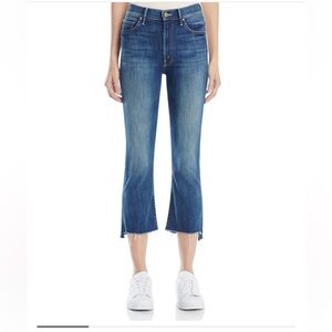 MOTHER Denim Insider Not Rough Enough Crop Frayed Jeans Size 30